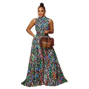 Summer Wide Leg Pants Holidays Jumpsuit Fashion Colorful Stripes Print